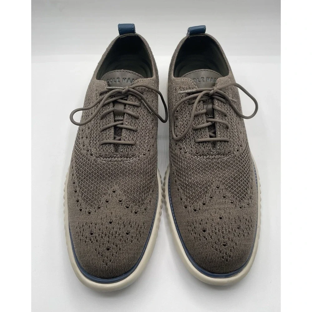 Cole Haan Zerogrand‎ Stitchlite Oxford Mens 11.5 Brown Knit Wingtip C38267